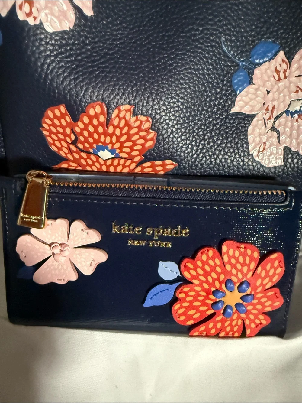 kate spade New York Knott Dotty Floral Embossed Leather Crossbody and wallet set